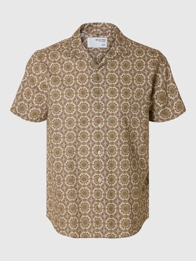 SELECTED Button Up Shirt in Beige / Grey, Item view