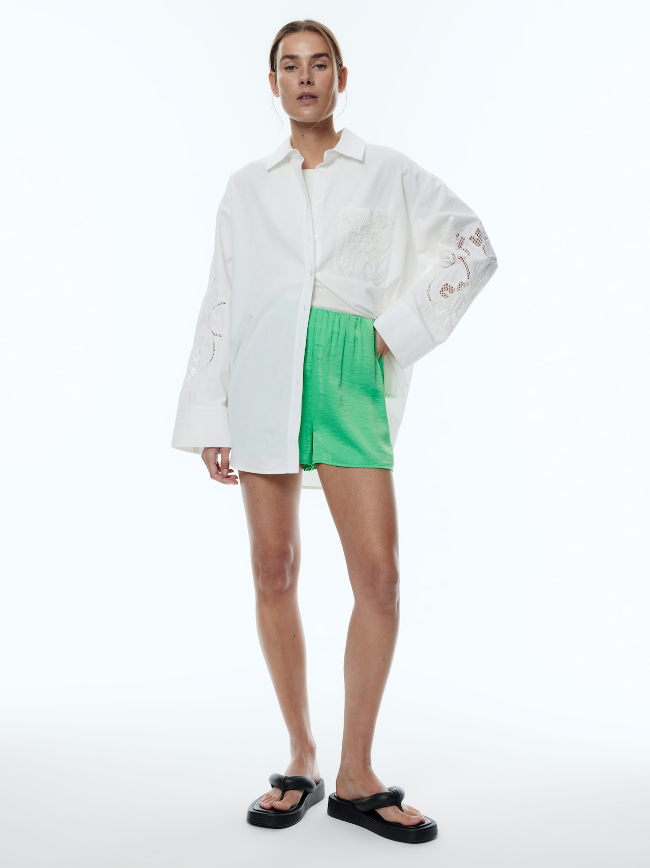 EDITED Producten Broek 'Emelie' Jade groen