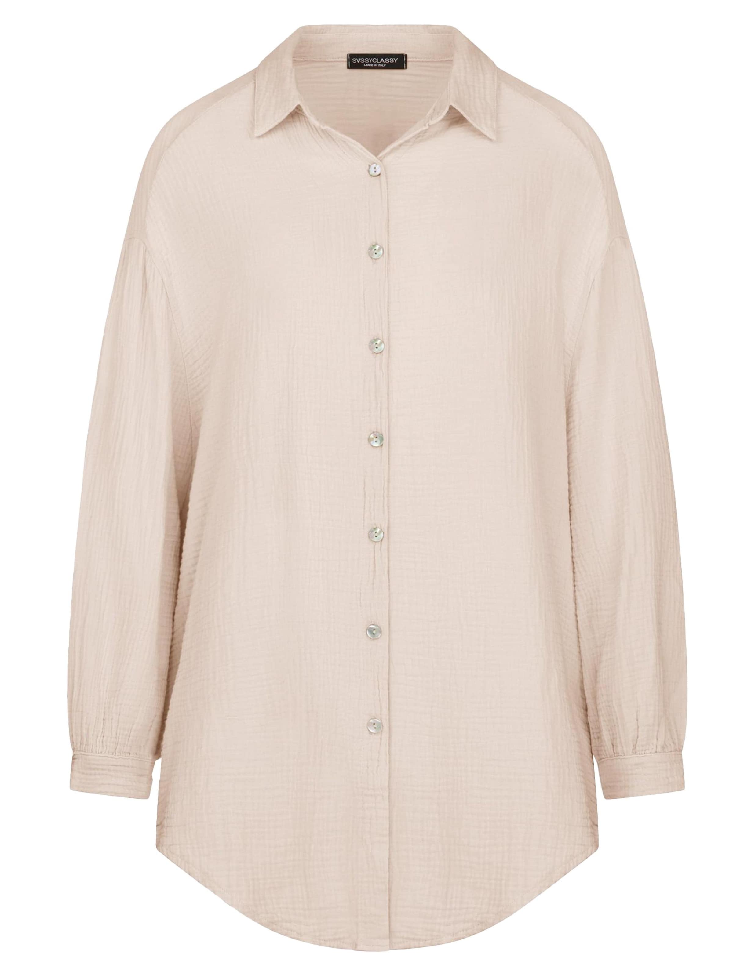 SASSYCLASSY Bluse‌‌‌‌‌ in Beige: Vorderseite