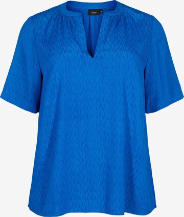 Camicia da donna 'MARLEY' di Zizzi in blu: frontale