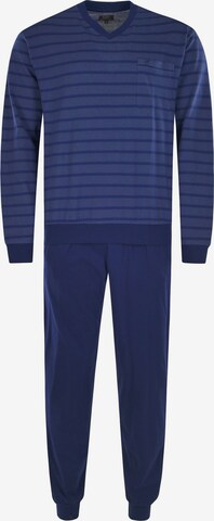 Pyjama long HAJO en bleu : devant