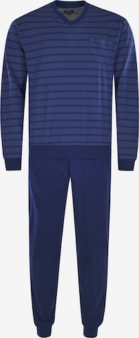 Pyjama long HAJO en bleu : devant