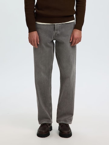 SELECTED Loose fit Jeans 'SLH220 Ben' in Grey: front
