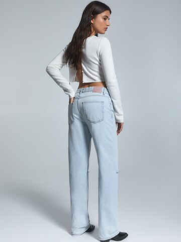 Pull&Bear Loosefit Jeans in Blau