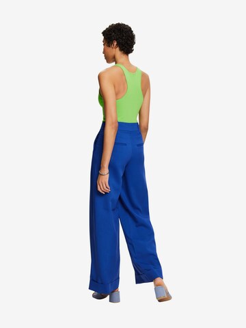 ESPRIT Wide Leg Hose in Blau