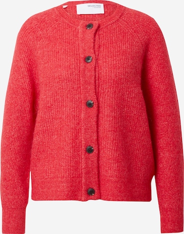 SELECTED FEMME Knit Cardigan 'Lulu' in Red: front