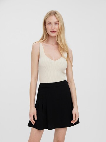 VERO MODA Knitted Top 'Glory' in Beige: front