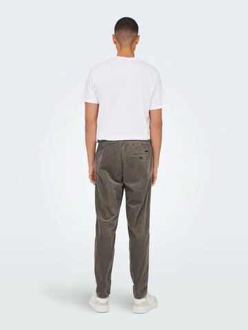 Only & Sons Regular Trousers 'ONSLINUS' in Brown