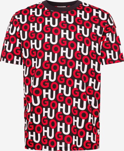 HUGO T-Shirt 'Donogram' in rot / schwarz / weiß, Produktansicht