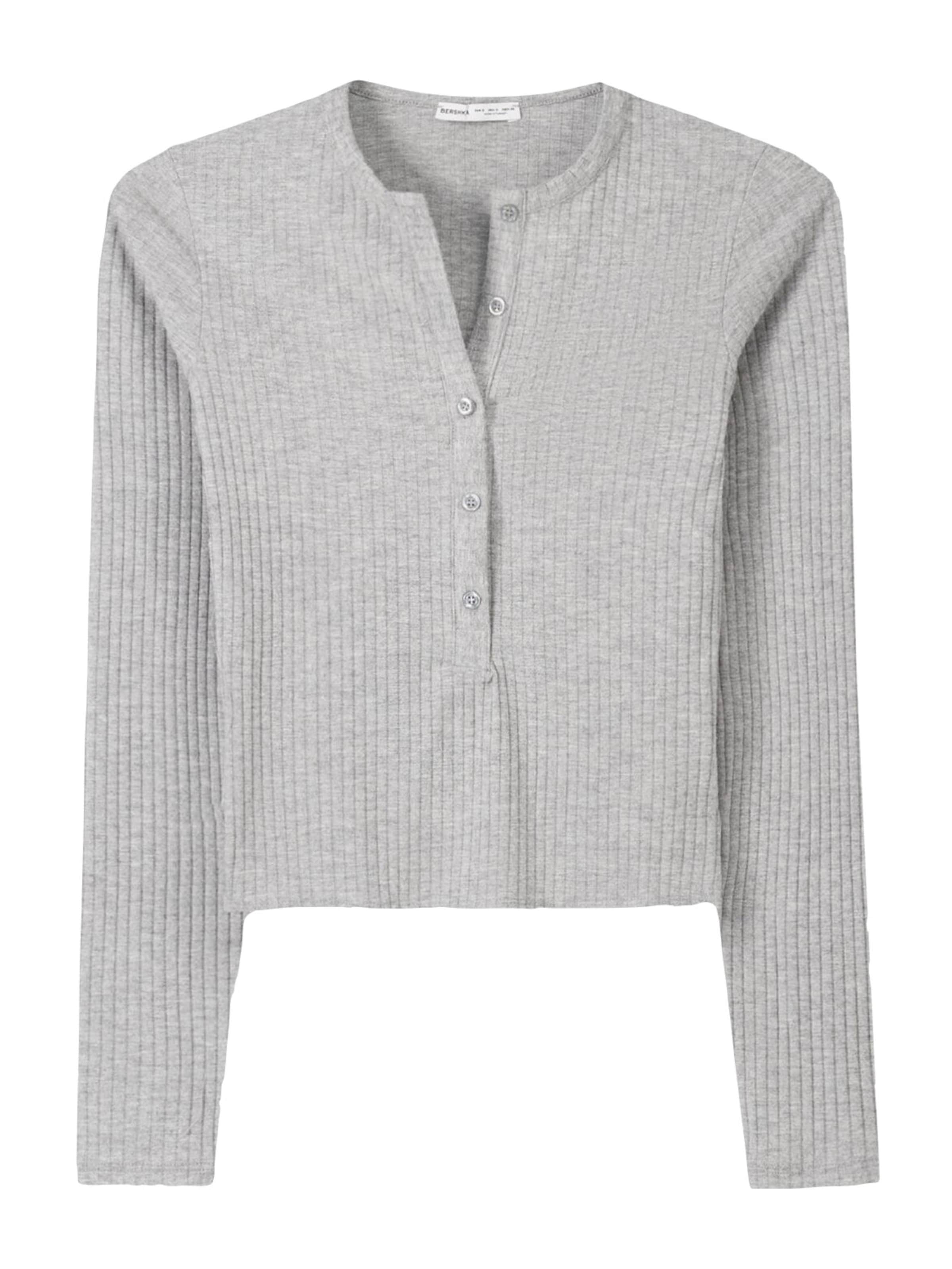 T-shirt Bershka en gris : devant