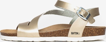 Bayton Sandalen met riem 'Jaeva' in Goud: voorkant