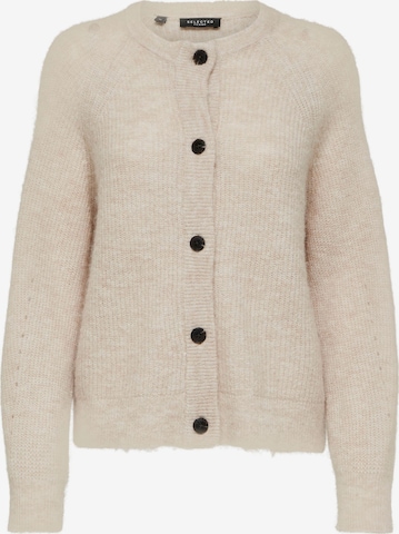 Cardigan SELECTED FEMME en beige : devant