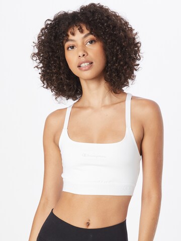 Champion Authentic Athletic Apparel Bralette Sports Bra in White: front