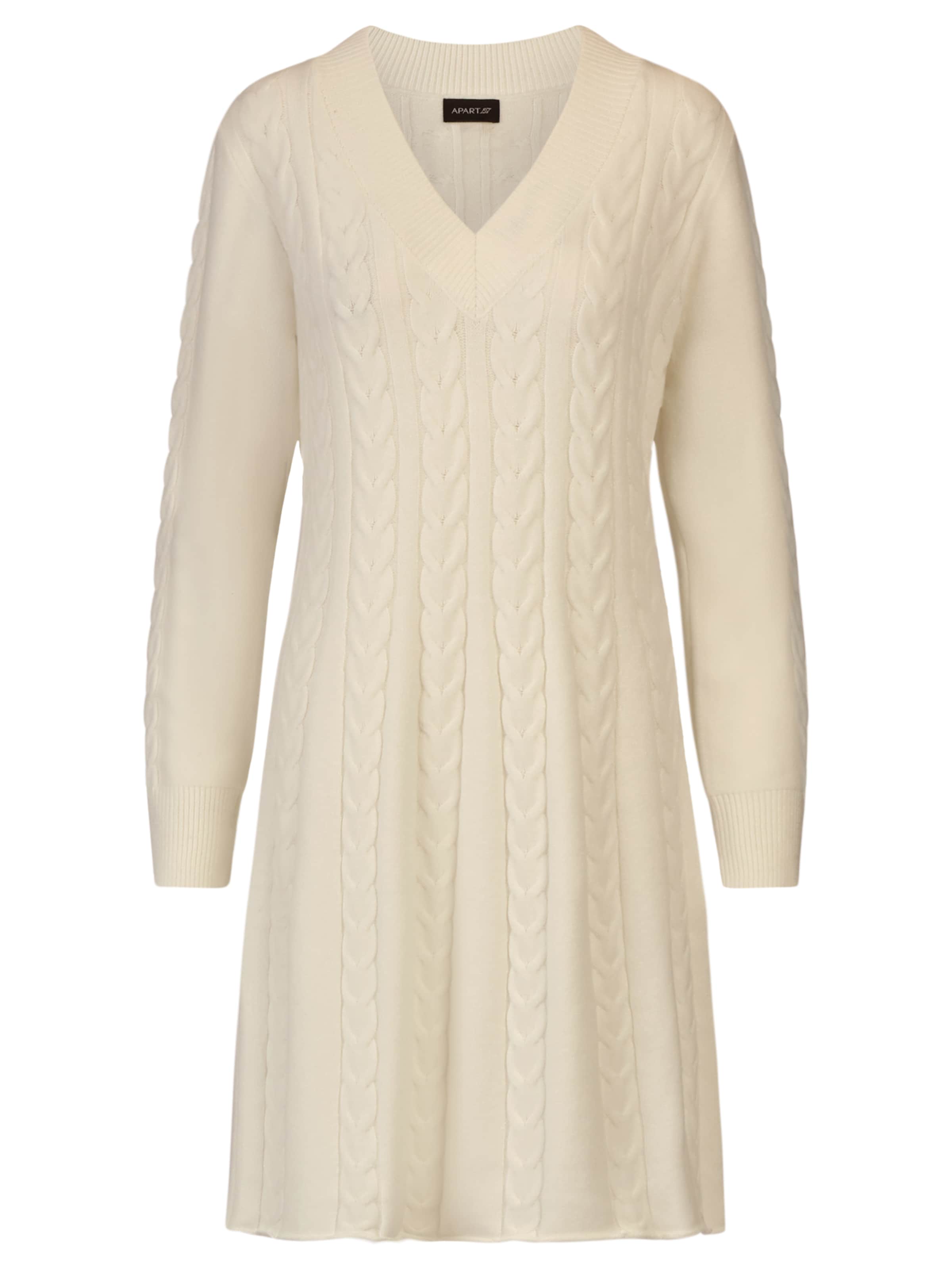 APART Strickkleid in Weiß: Vorderseite