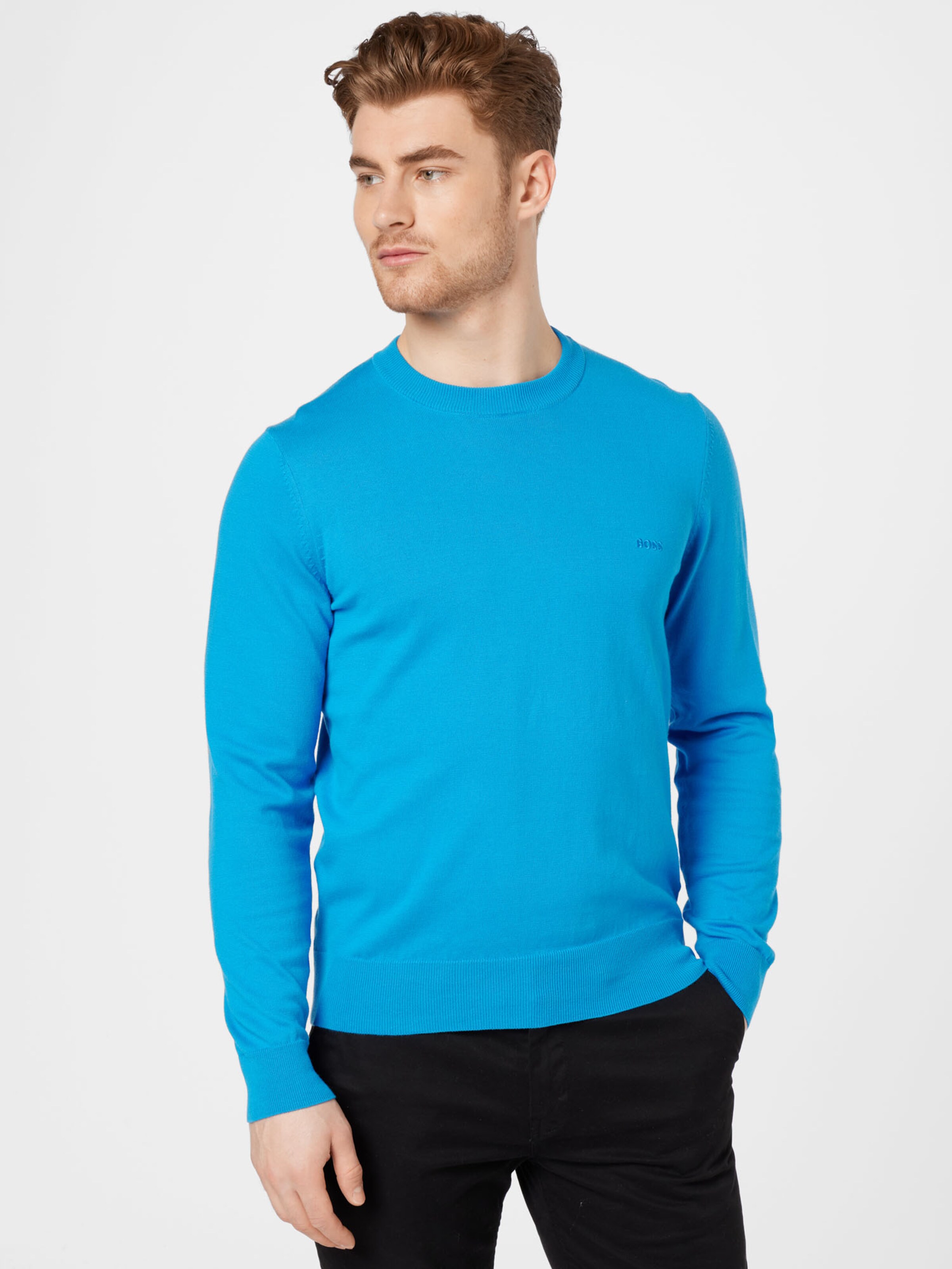 Männer Pullover & Strick BOSS Black Pullover 'Pacas' in Blau - LG18277