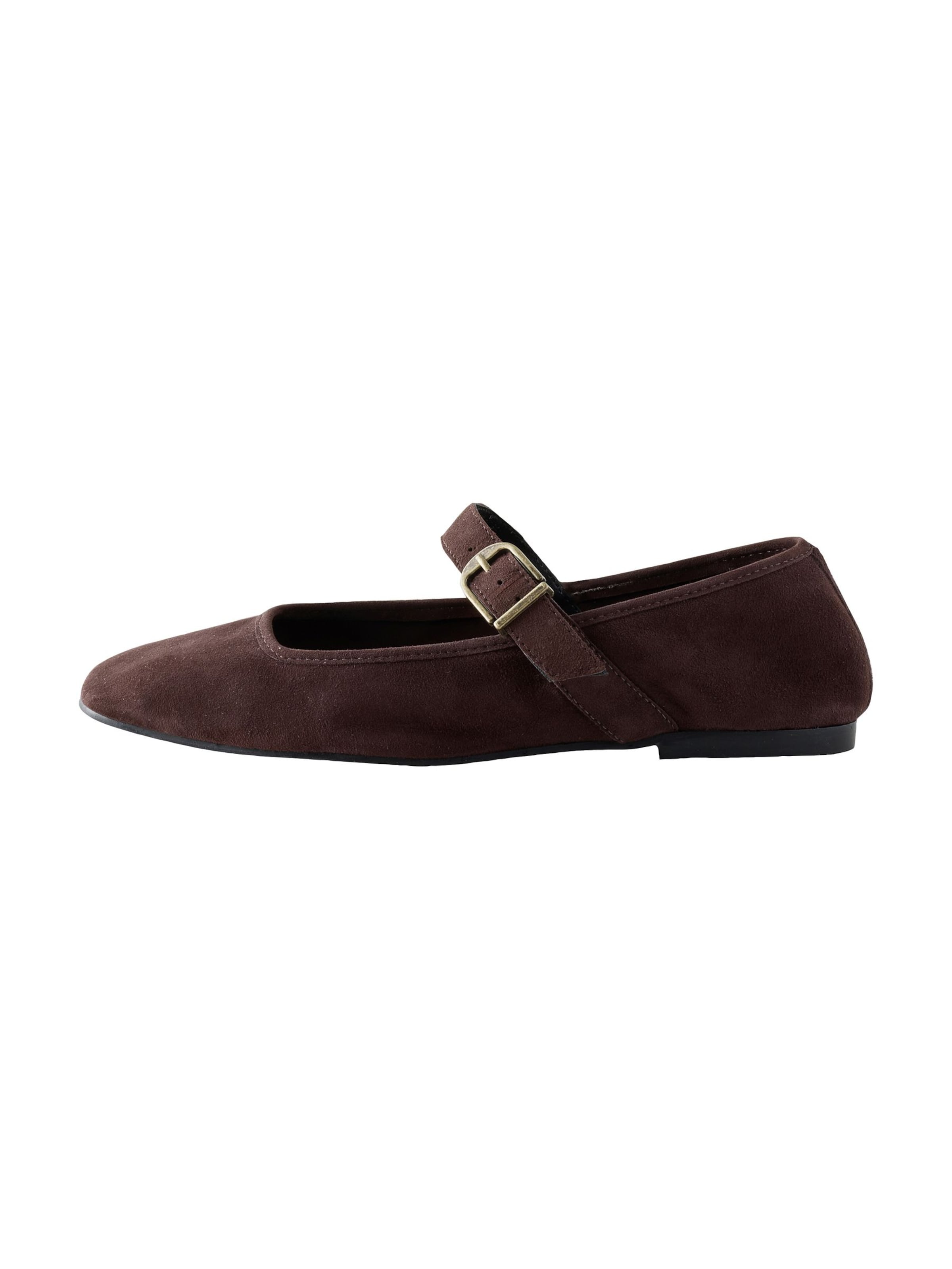 Next Ballerines à lanières 'N. Premium' en 35,5 en chocolat, Vue avec produit