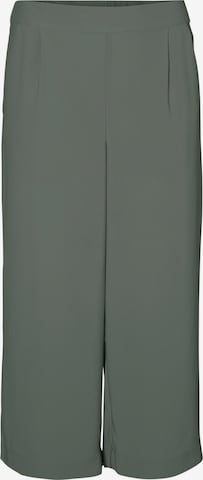 VERO MODA Wide leg Pleat-Front Pants in Green: front