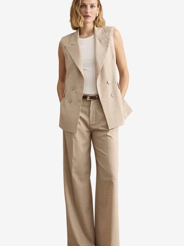 Wide Leg Pantalon Il Lanificio en beige : devant