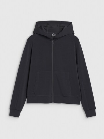 4F Sports sweat jacket in Black: front