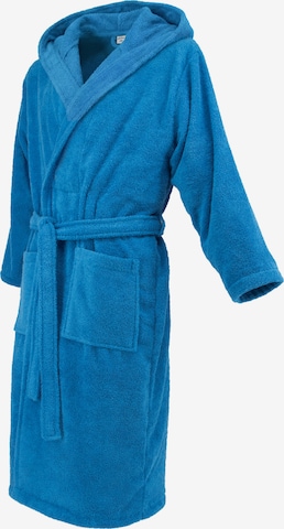 celodoro Long Bathrobe 'Home & Spa Collection' in Blue: front