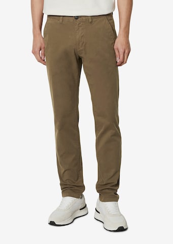 Marc O'Polo Regular Chino 'Stig' in Bruin: voorkant