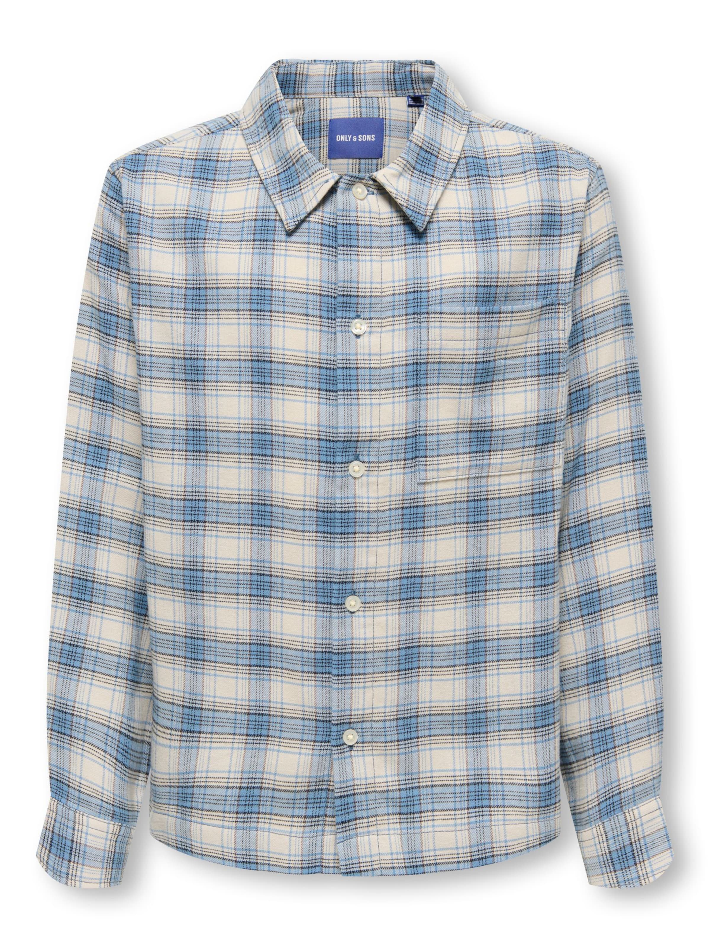 Only & Sons Junior Overhemd in Blauw: voorkant