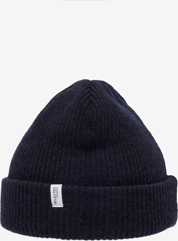 SELECTED HOMME Beanie 'Cray' in Blue: front