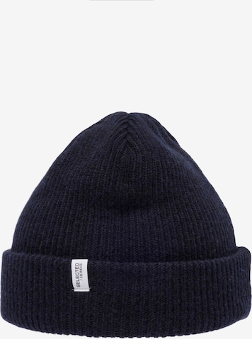 SELECTED HOMME - Gorros 'Cray' em azul: frente