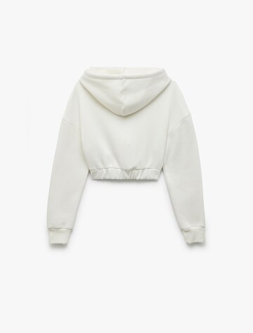 Koton Zip-Up Hoodie in White