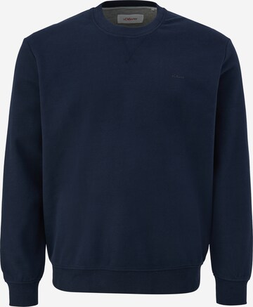 s.Oliver Men Big Sizes Sweatshirt in Blue: front