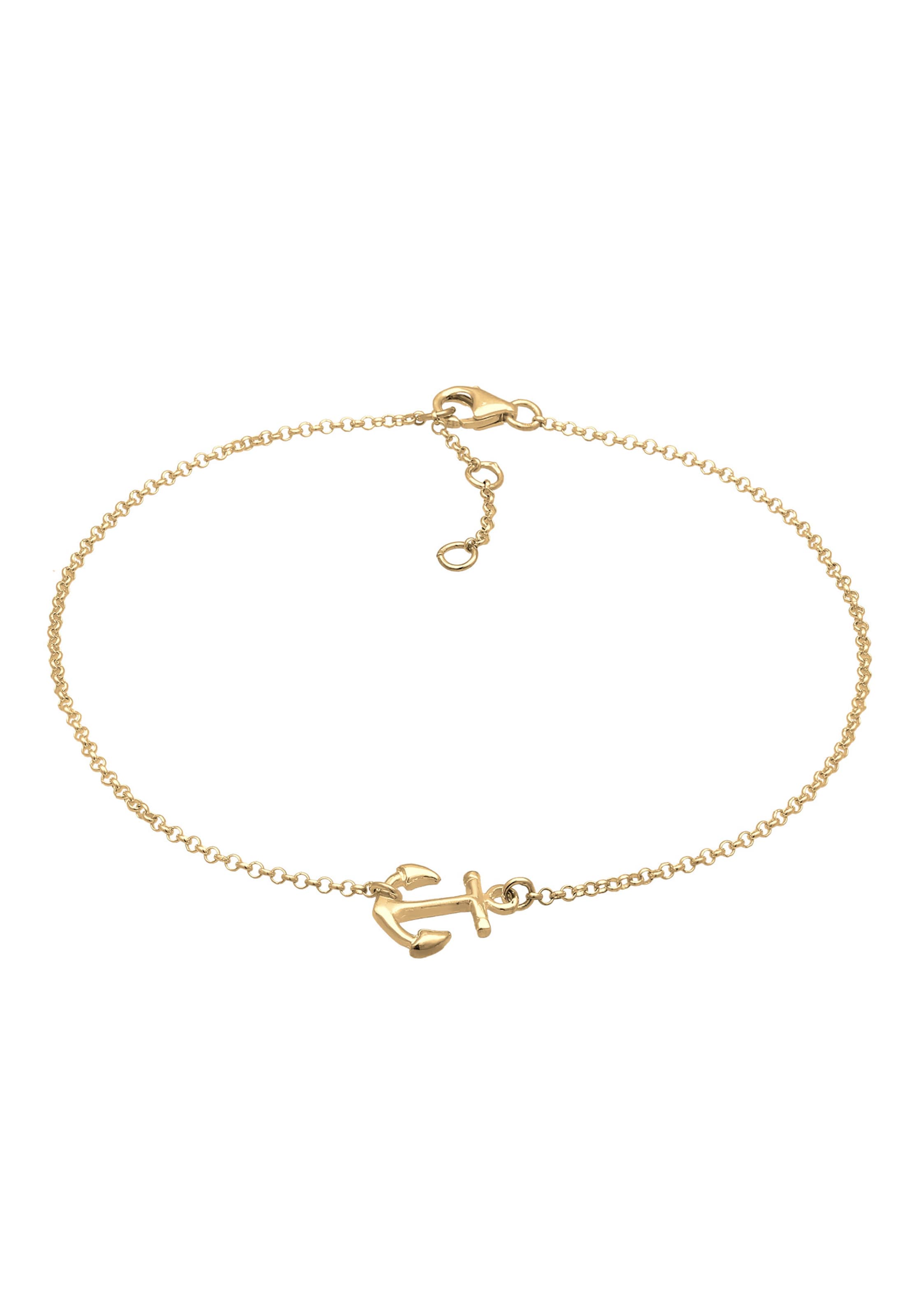 ELLI Voetsieraden 'Anker' in Goud: voorkant