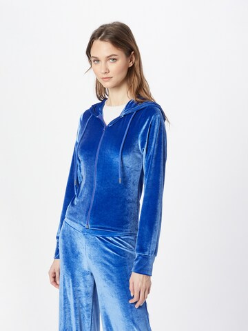 Nasty Gal - Sudadera con cremallera en azul: frente