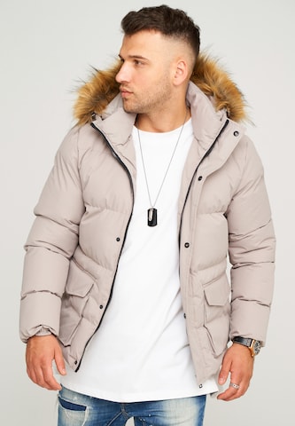 behype Winter Jacket 'BHADLYR' in Beige