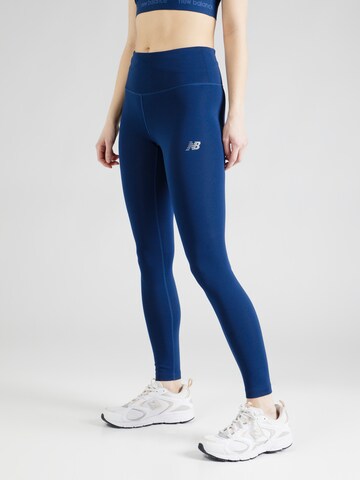 new balance Skinny Fit Спортен панталон в синьо: отпред