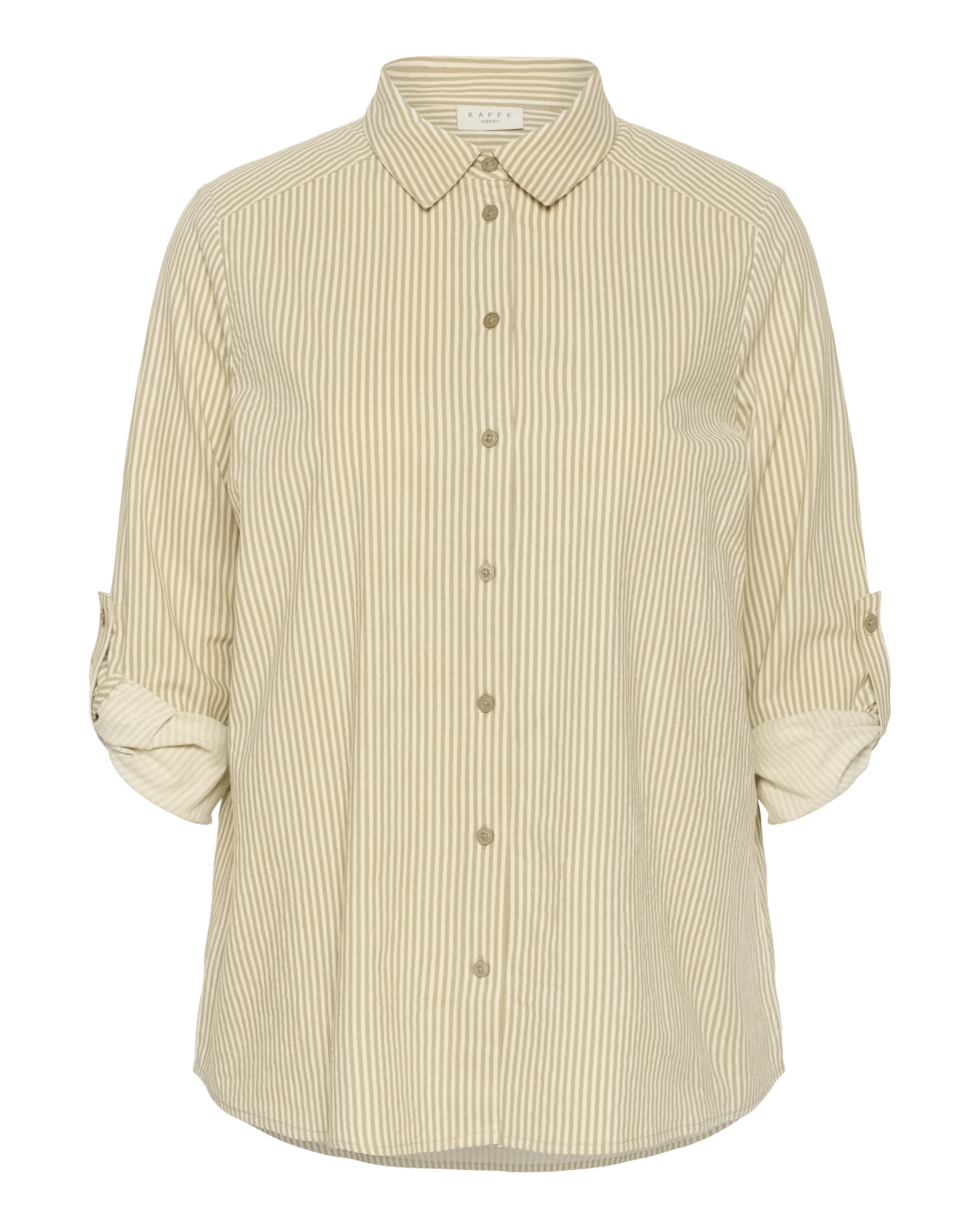 KAFFE CURVE - Blusa 'KCNana' em bege: frente
