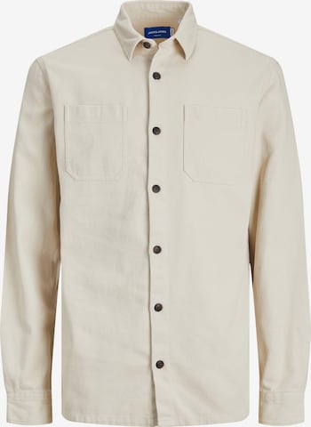 JACK & JONES Button Up Shirt 'GORDON' in Grey: front