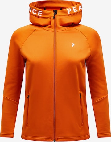 Veste en polaire fonctionnelle 'Rider' PEAK PERFORMANCE en orange : devant
