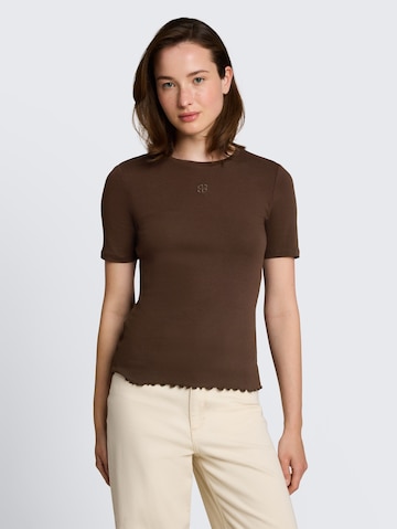 TOM TAILOR DENIM T-Shirt in Braun: Vorderseite