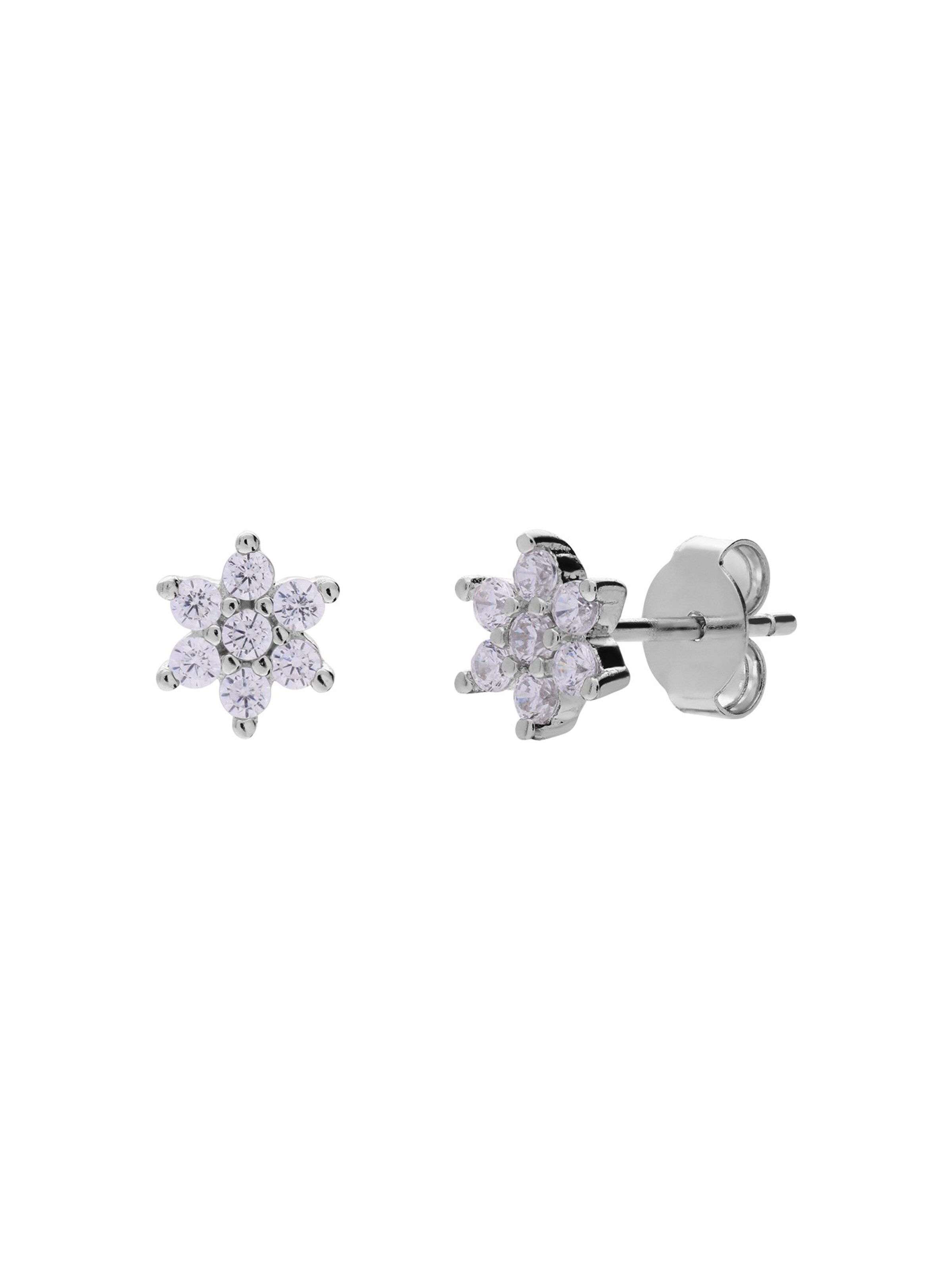 Lucardi Earrings in Silver: front