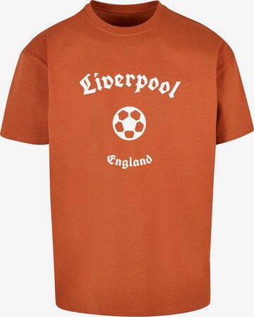 Maglietta 'Liverpool X' di Merchcode in arancione: frontale