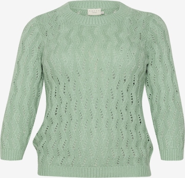 Pulover 'lana' de la KAFFE CURVE pe verde: față