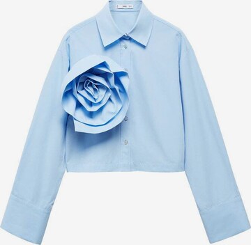 MANGO Blouse 'Orchid' in Blue: front