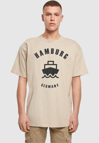 Merchcode Shirt 'Hamburg' in Beige: voorkant