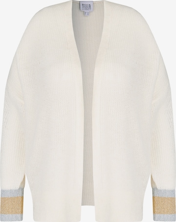 Rock Your Curves by Angelina K. Knit Cardigan in White: front