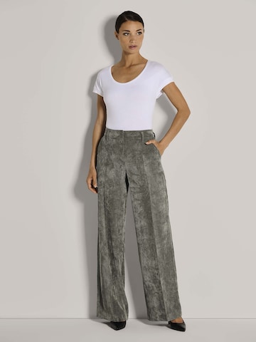 Wide Leg Pantalon à plis MADELEINE en vert