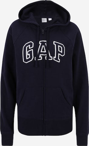 Gap Tall Zip-Up Hoodie in Blue: front