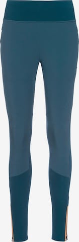 OCK Skinny Workout Pants in Blue: front