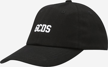 GCDS - Gorra 'ESSENTIAL' en negro: frente