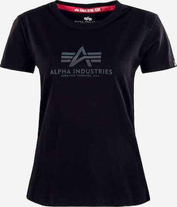 ALPHA INDUSTRIES Shirt in Schwarz: predná strana