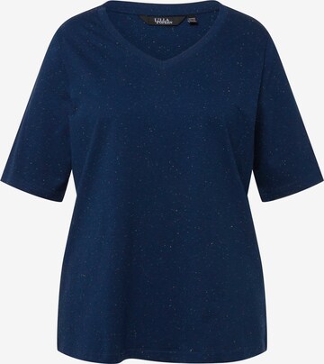 T-shirt Ulla Popken en bleu : devant